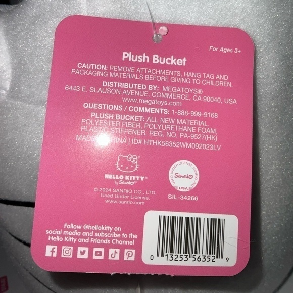Hello Kitty plush Easter basket/bucket - Picture 10 of 12